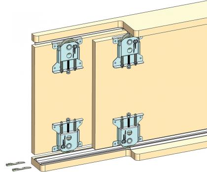 GUIDE POUR PORTE COULISSANT EN BOIS - Système coulissant pour porte en bois  chez Societe tunisienne de quincaillerie